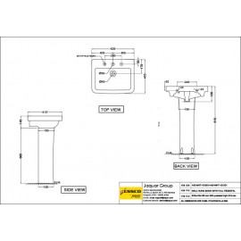 Wall Hung Basin with Full Pedestal