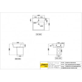 Wall Hung Basin With Half Pedestal 