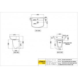 Wall Hung Basin with Half Pedestal