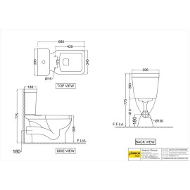 Bowl With Cistern For Coupled WC