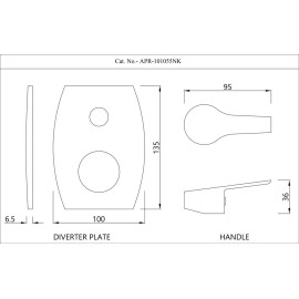  Exposed Parts Kit of Single Lever Diverter