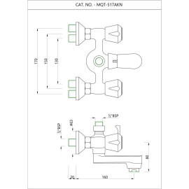  Wall Mixer Telephone Shower Arrangement