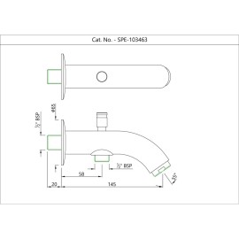 Cosmo Bath Tub Spout