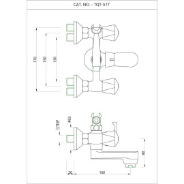 Wall Mixer With Telephone Shower Arrangement Only